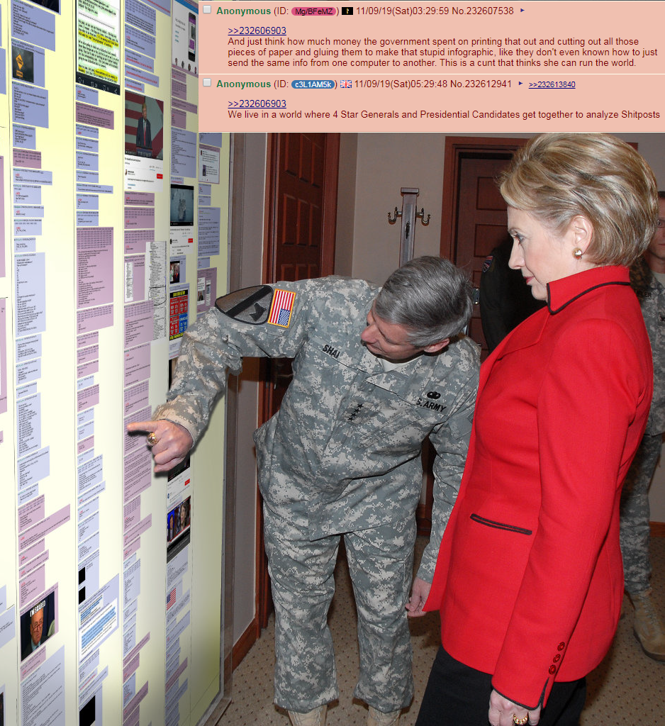 Clinton meme wall